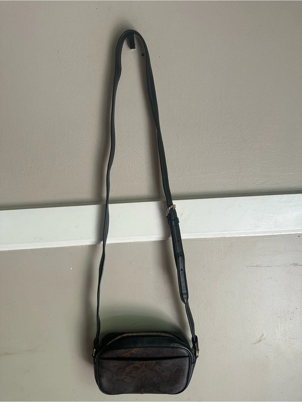 Coach Jamie Signature Coated Canvas Leather Camera Bag